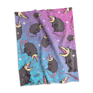 Anxiety Possum Minky Blanket