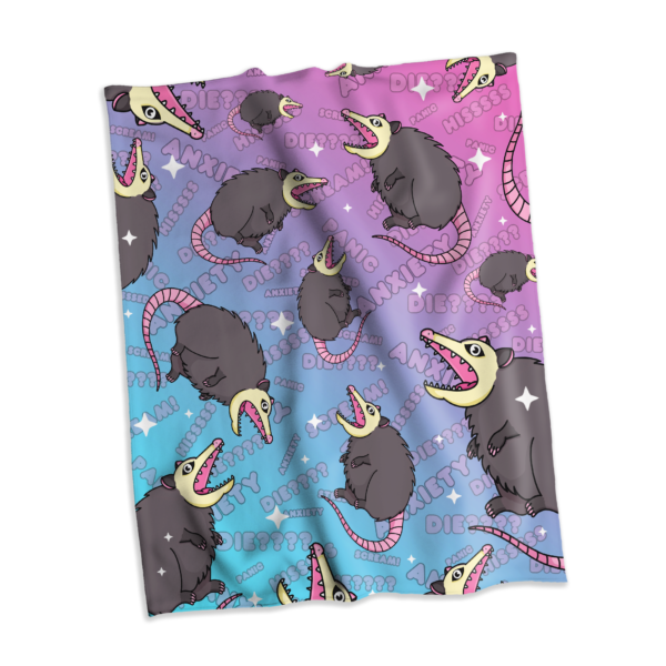 Anxiety Possum Minky Blanket